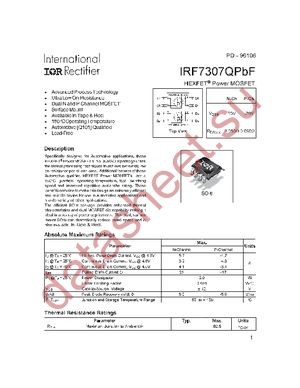 IRF7307QPBF datasheet  